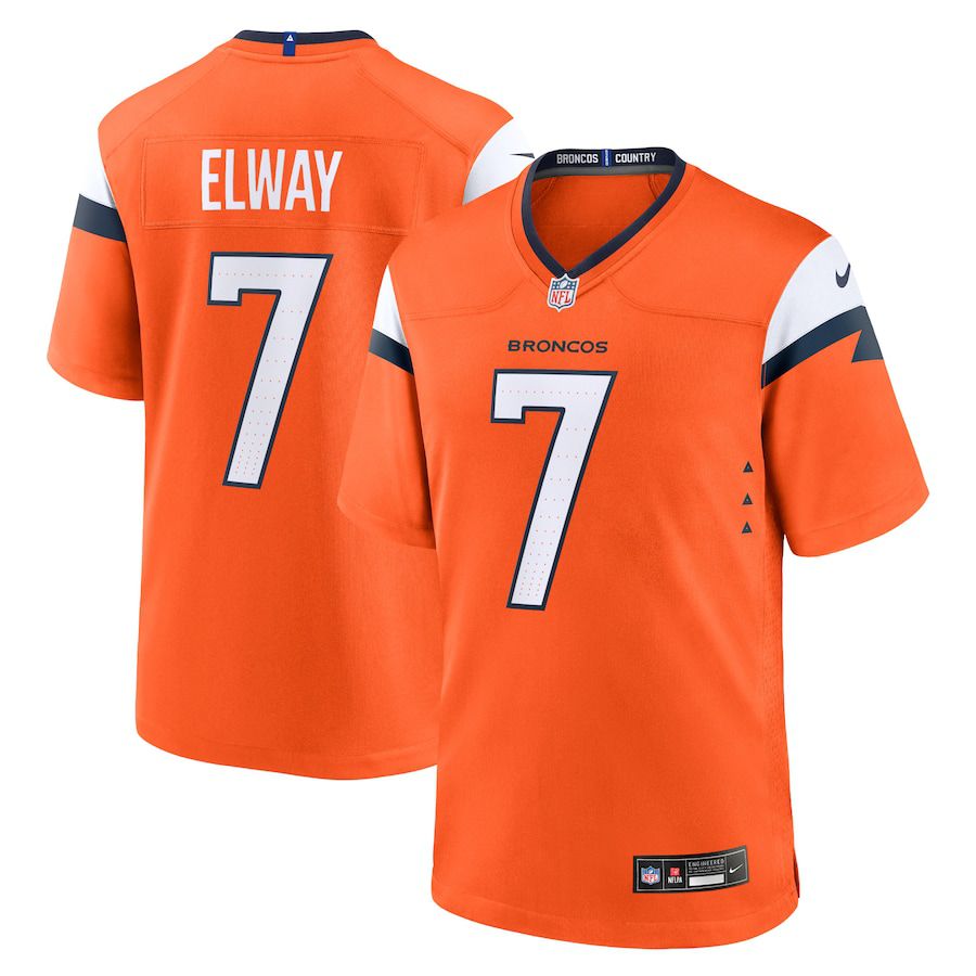 Men Denver Broncos #7 John Elway Nike Orange Retired Player Game NFL Jersey->->NFL Jersey